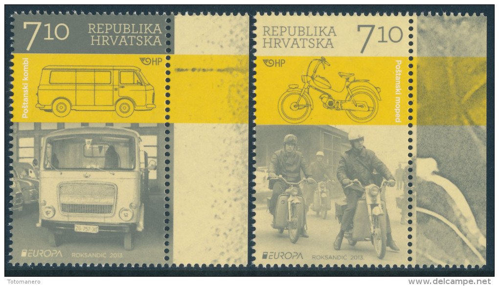 CROATIA/Kroatien EUROPA 2013 "Postal Vehicles" Set 2v** - 2013