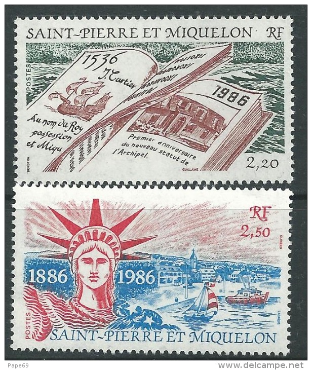St Pierre Et Miquelon  N° 470 / 71  XX   Les 2 Valeurs Sans Charnière, TB - Neufs