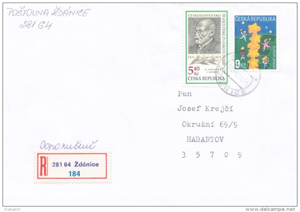 I0047 - Czech Rep. (2001) Postal Agencies ZDANICE / 281 64 Zdanice (R-letter!), Stamp: EUROPA 2000 - 2000