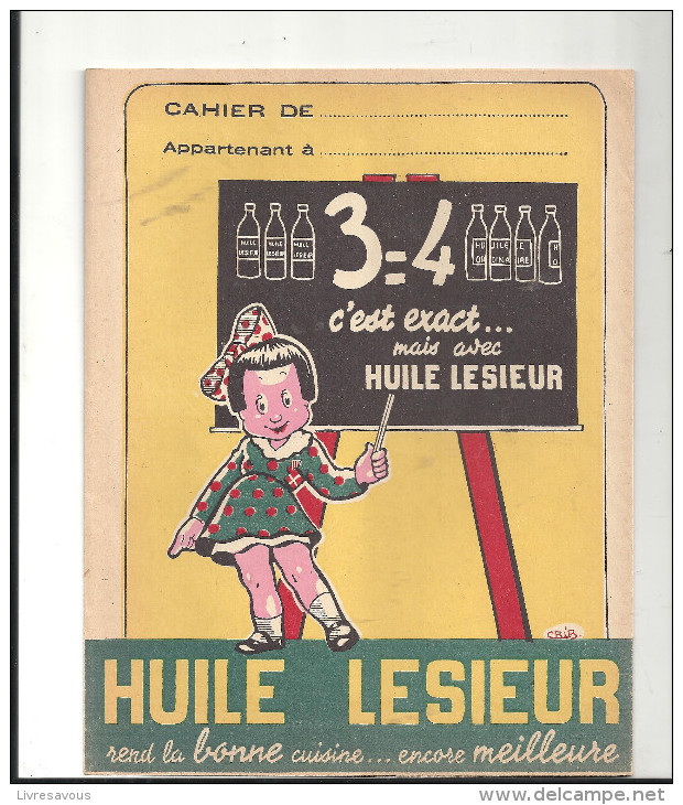 Protège Cahier LESIEUR 3=4  C'est Exact Mais Avec L'huile LESIEUR - Protège-cahiers