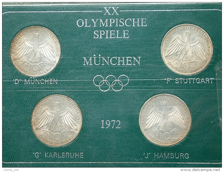 XX OLYMPISCHE SPIELE MÜNCHEN 1972 ( D - F - G - J / Box Not Done ) KM 131 - For Grade, See Photo !! - Münz- Und Jahressets