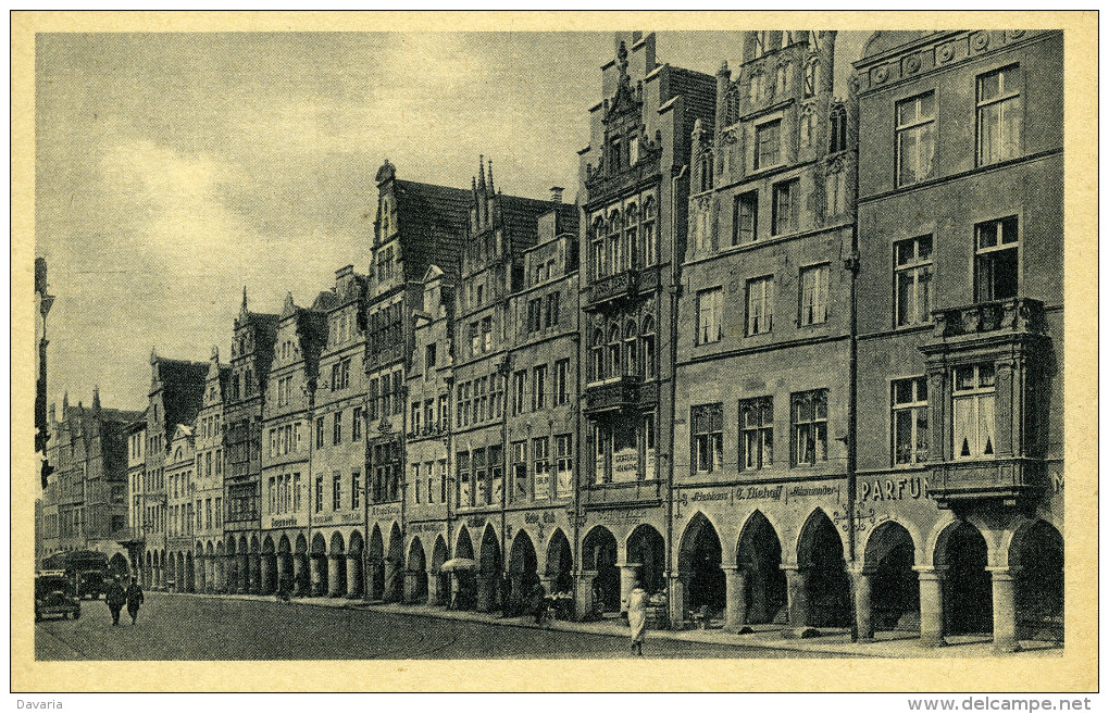 Münster Giebelhäuser Am Prinzipalmarkt Ca. 1930 - Muenster