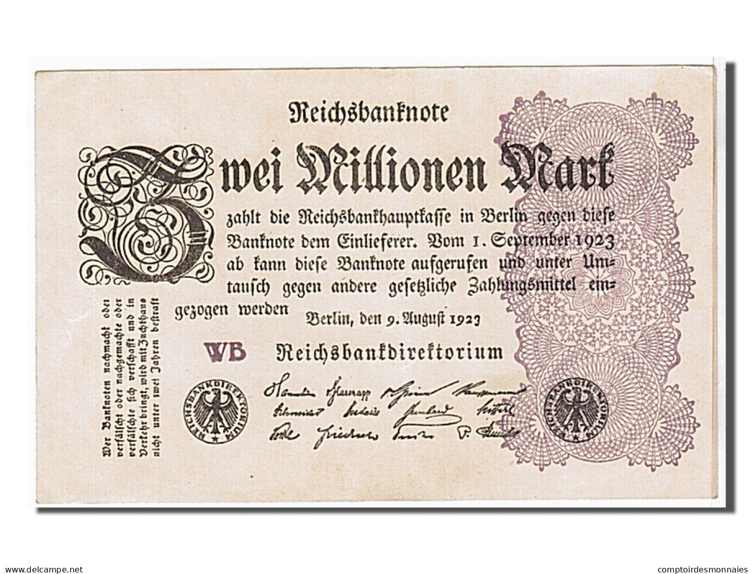 Billet, Allemagne, 2 Millionen Mark, 1923, SUP - 2 Millionen Mark