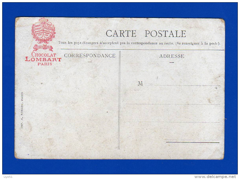 4 Cartes Postales Anciennes   Chocolaterie Lombart     Paris   Noir & Blanc . état : Voir Scans. - Distretto: 13