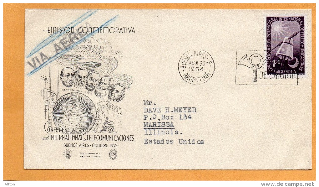 Argentina 1954 FDC - FDC