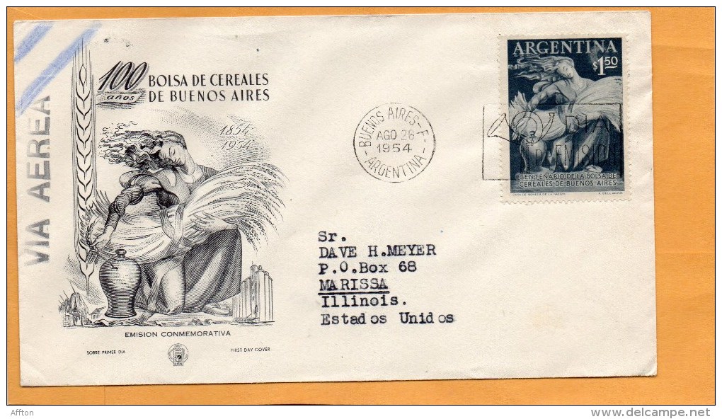 Argentina 1954 FDC - FDC