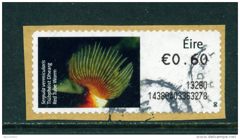 IRELAND - 2013  Post And Go/ATM Label  Red Tube Worm  Used On Piece As Scan - Vignettes D'affranchissement (Frama)