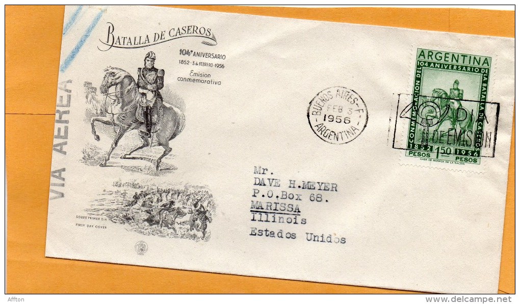 Argentina 1956 FDC - FDC
