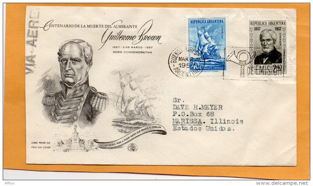 Argentina 1957 FDC - FDC