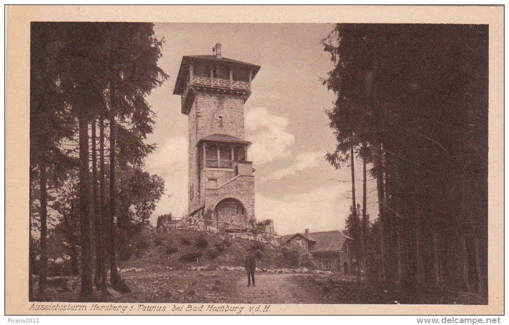 Herzberg Bei Bad Homburg, Aussichtsturm, Erbaut Vom Taunusclub - Bad Homburg