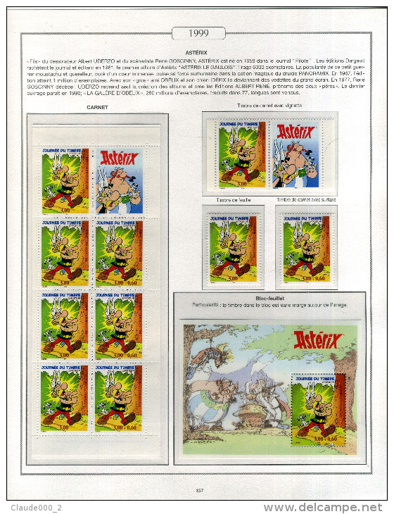 Album  Encyclopédique des Timbres postes de France   " Editions AV "   Années  1994 a 1999  Neufs complet