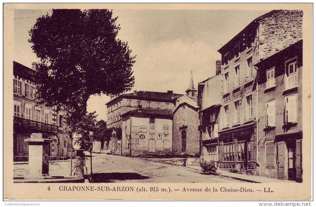 43 - HAUTE LOIRE - Craponne Sur Arzon - Avenue De La Chaise Dieu - - Craponne Sur Arzon