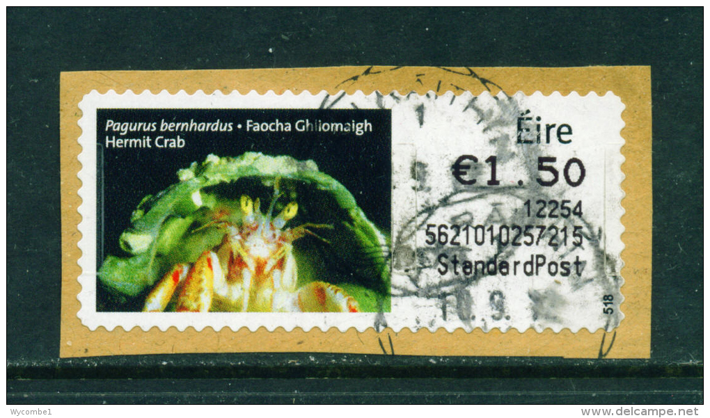 IRELAND - 2010  Post And Go/ATM Label  Hermit Crab  Used On Piece As Scan - Vignettes D'affranchissement (Frama)