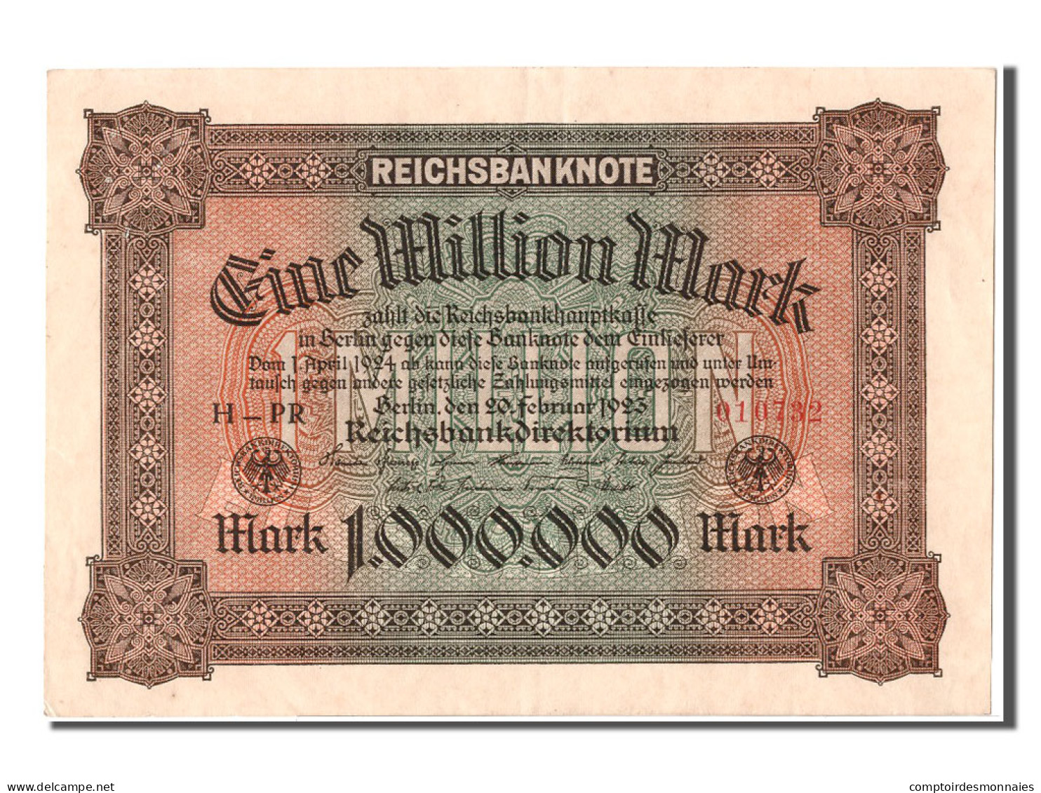 Billet, Allemagne, 1 Million Mark, 1923, 1923-02-20, SUP - 1 Million Mark