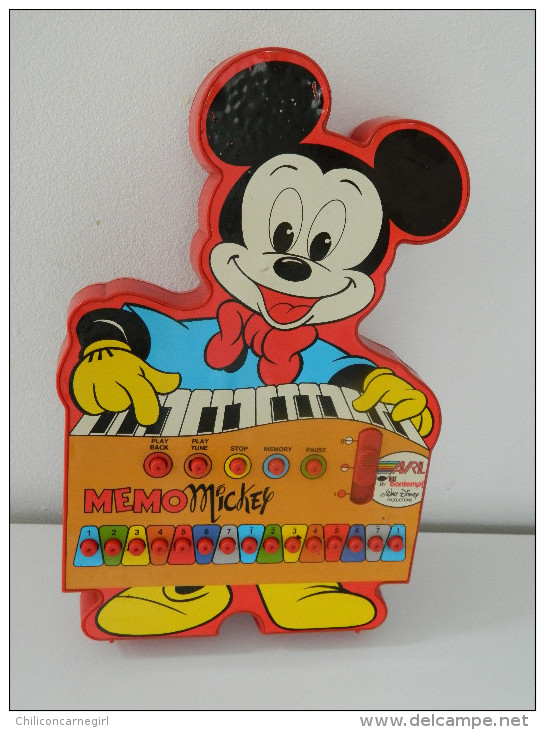 RARE - Vintage - Mémo Mickey - Avril By Bontempi - Walt Disney Productions - Jeu De Musique - RARE - Other & Unclassified