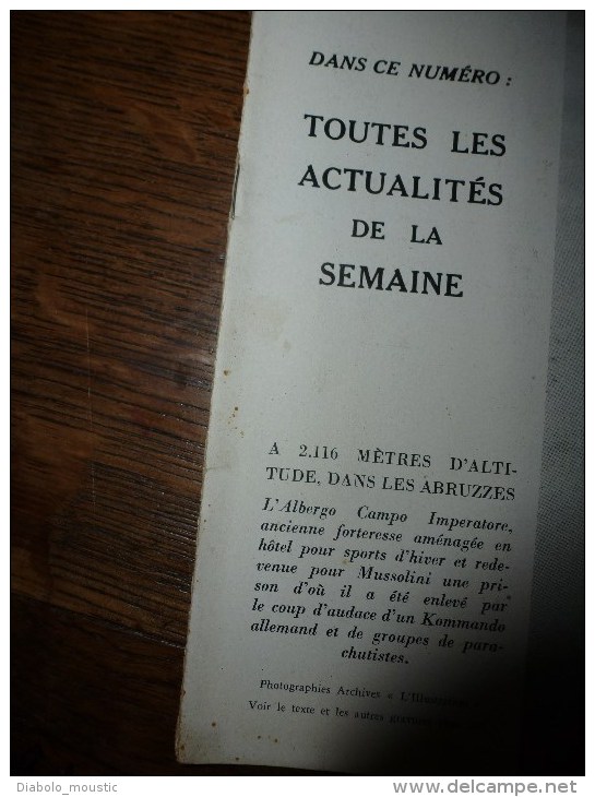 1943  Albergo Campo Imperator ; Brenner ;FAYET-SAINT-GERVAIS Femmes Prisonniers ; Raid Anglo-américain Sur Paris ;RAIMU - L'Illustration