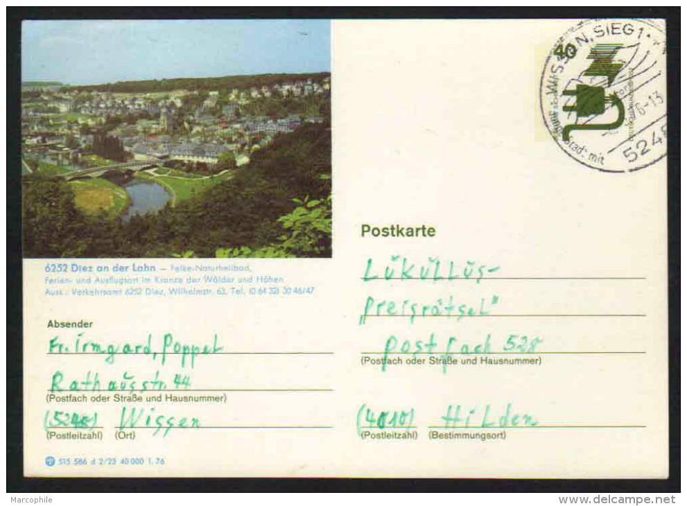 6252 - DIEZ AN DER LAHN - BRD / 1976  GANZSACHE - BILDPOSTKARTE (ref E350) - Postales Ilustrados - Usados