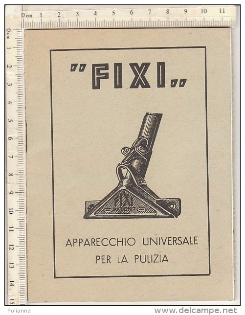 PO3757C# Brochure APARECCHIO UNIVERSALE PER LA PULIZIA "FIXI" Anni '50 - Otros Aparatos