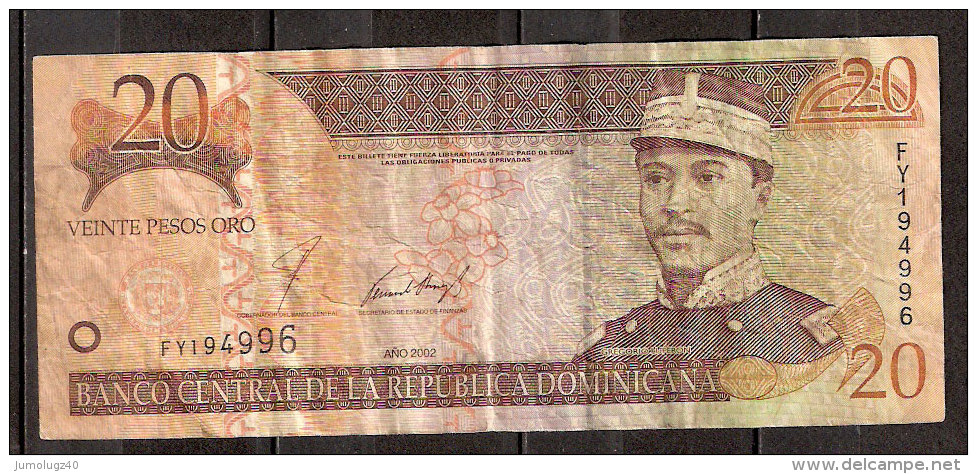 Billet De  20 Pesos De 2002 (3) - Dominicaine