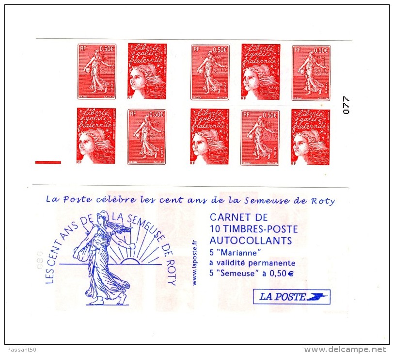 Carnet Roty - Luquet YT 1511 Avec Repère électronique Rouge à Gauche . Rare , Voir Le Scan . Cote Maury N° 540c : 120 € - Booklets