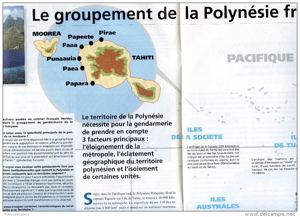 Gendarmerie B - Dossier Groupement De La Polynésie - Voir Sommaire Et Extraits - Gendarme Tahiti Pacifique - Police & Gendarmerie