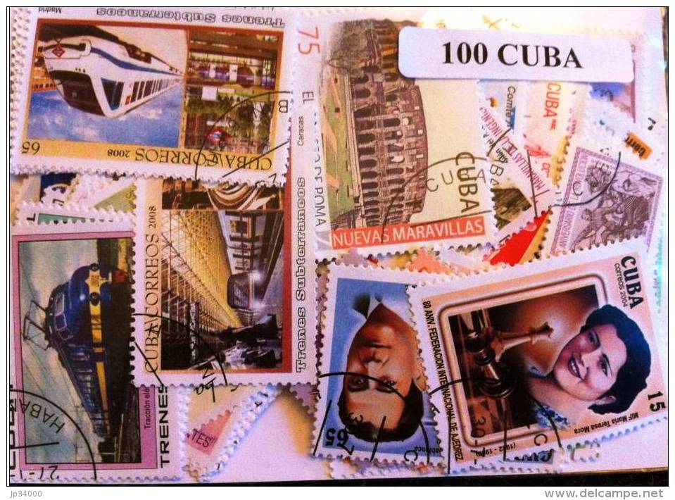 CUBA, Lot De 100 Timbres Tous Differents Neufs Et Oblitérés. Super Qualité. Satisfaction Assurée - Verzamelingen & Reeksen