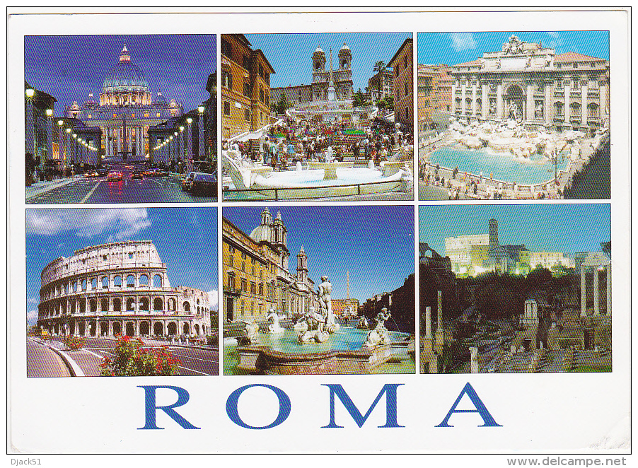 Timbre / Stamp / Vatican / Citta Del Vaticano (Jean-Paul II) / Collé Sur Carte Postale - ROMA - Enteros Postales