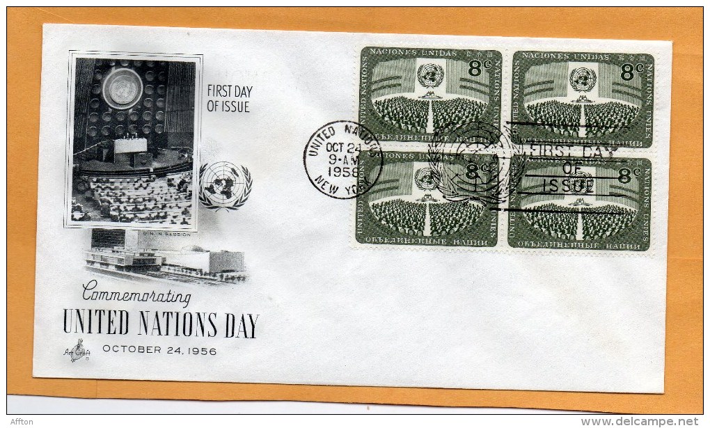 United Nations New York 1956 FDC - FDC