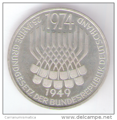 GERMANIA 5 MARK 1974 AG SILVER - 5 Marchi