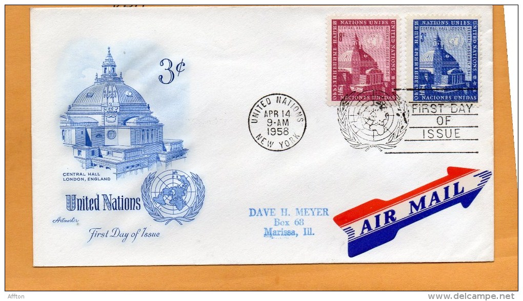 United Nations New York 1958 FDC - FDC