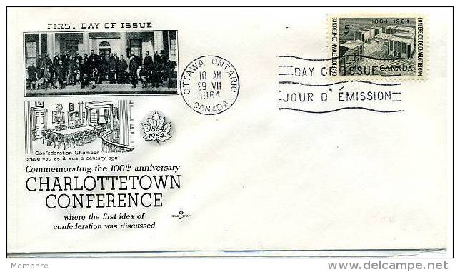 FDC CANADA  Centenaire Conférence De Charlottetown  Y&amp;T: 359 Scott: 431 - 1961-1970