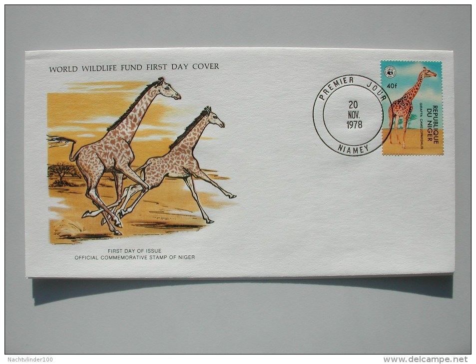 Mkl1099b WWF ZOOGDIEREN GIRAFFE GIRAF MAMMALS WILDLIFE NIGER 1978 FDC - Giraffen