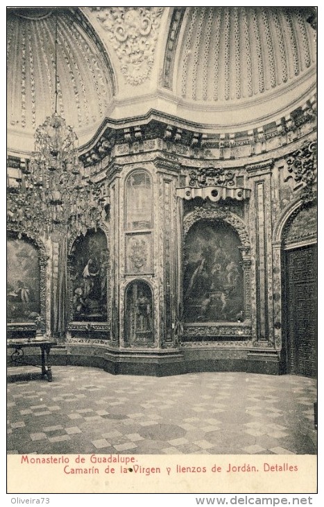 MONASTERIO DE GUADALUPE - Camarin De La Virgen - 2 Scans  (VINTAGE POSTCARD) - Cáceres