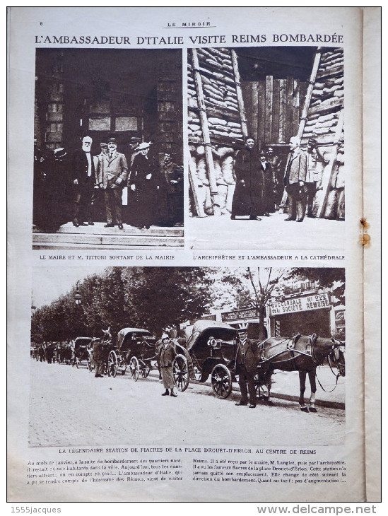 LE MIROIR N° 91 / 22-08-1915 CASABLANCA LYAUTEY MAROC YPRES FIACRES REIMS ACHI-BABA AÉROPLANE THÉÂTRE GAZ ASPHYXIANTS - War 1914-18