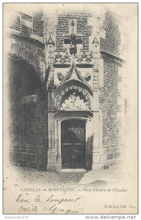 CENTRE - 28 - EURE ET LOIR - MAINTENON - Château - Porte D'entrée De L'escalier - Maintenon