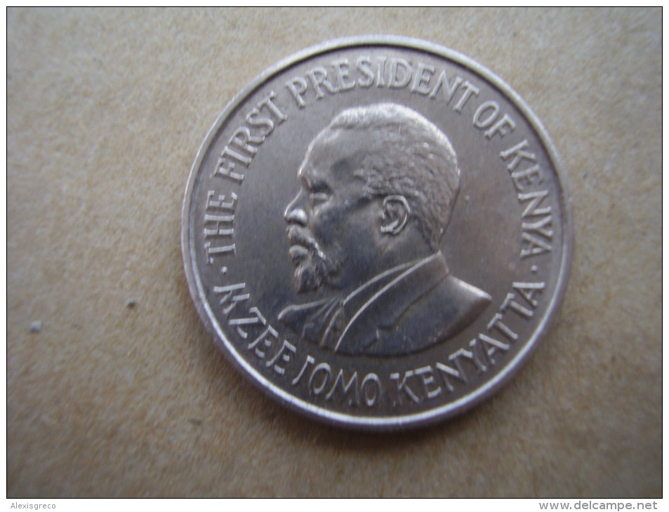 KENYA 1969  FIFTY CENTS   KENYATTA Copper-Nickel  USED COIN In GOOD CONDITION. - Kenya