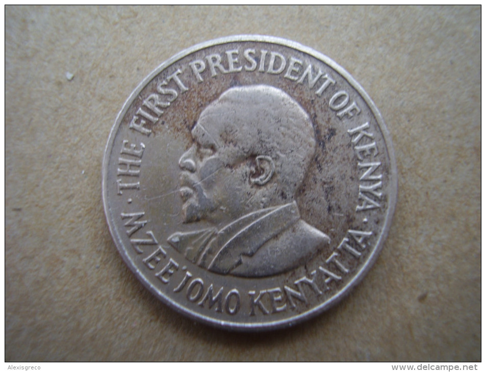 KENYA 1974  FIFTY CENTS   KENYATTA Copper-Nickel  USED COIN In  GOOD CONDITION. - Kenya