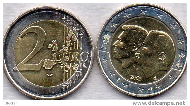 Sonder-Edition 2 EURO Belgien 2005 Stg 35€ Wirtschafts-Union Luxemburg Fürst König 2€-Münze Stempelglanz Coin Of Belgica - Non Classés