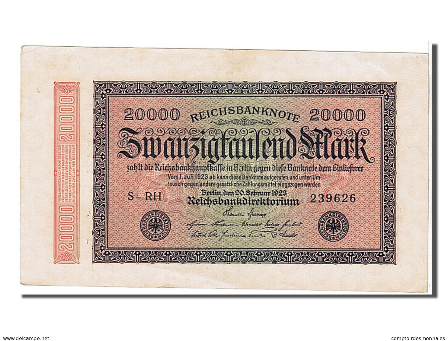 Billet, Allemagne, 20,000 Mark, 1923, KM:85a, SPL - 20000 Mark