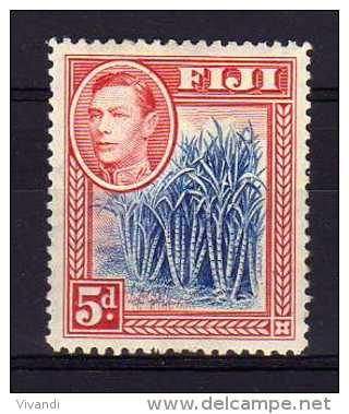 Fiji - 1938 - 5d Definitive/Sugar Cane - MH - Fidschi-Inseln (...-1970)