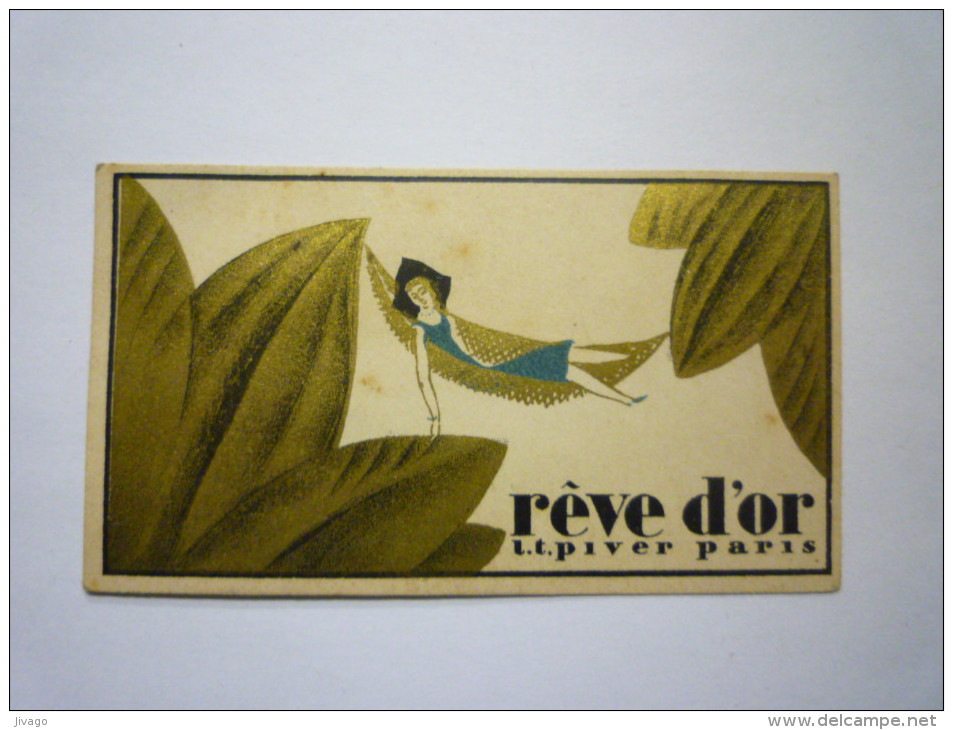 Carte Parfumée  CALENDRIER  1938  (Rêve D'OR  L.T. Piver  Paris) - Small : 1921-40