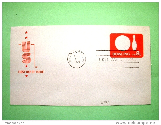 USA 1971 FDC Stationery Stamped Cover - Milwaukee - Bowling - 1961-80