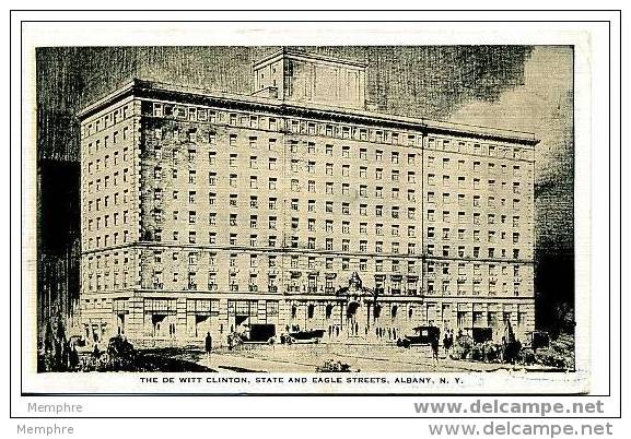 NY ALBANY  The De Witt Clinton Hotel  Commercial Adv.  Used To Canada 1936 - Albany