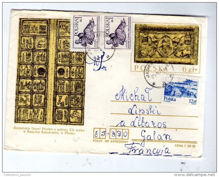 Lettre , POLSKA , Pologne , 3 Timbres Dont  Entier Postal - Brieven En Documenten