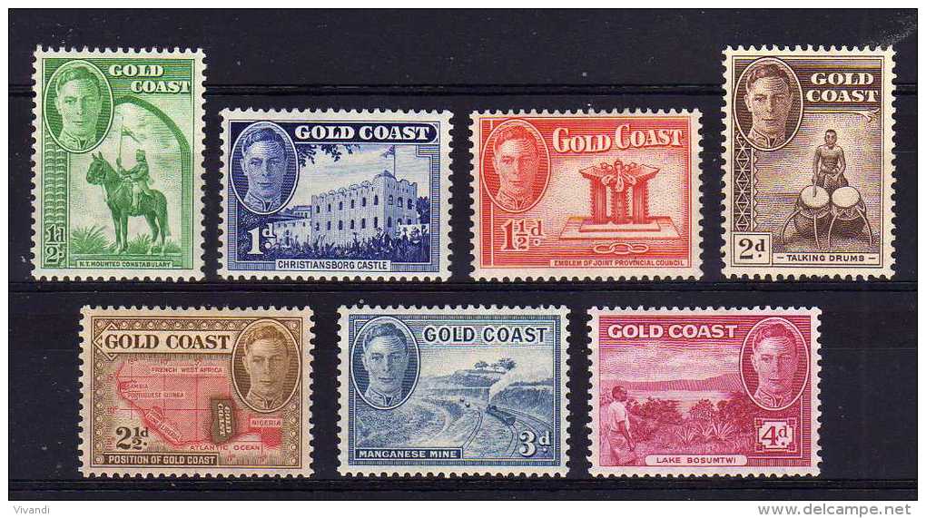 Gold Coast - 1948 - Definitives (Part Set) - MH - Gold Coast (...-1957)