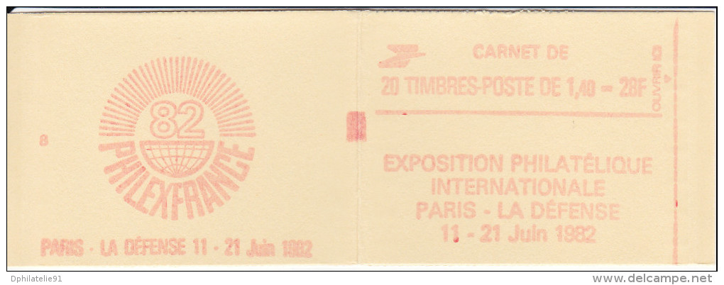 FRANCE Carnet CA2154-C1 - 20 Timbres Verts Sabine De Gandon à 1,40 F (voir Scan) - Modernes : 1959-...