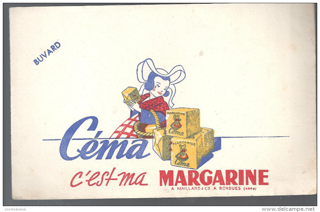 Buvard. Céma C'est Ma Margarine A. Maillard & Cie Bondues Nord - Produits Laitiers
