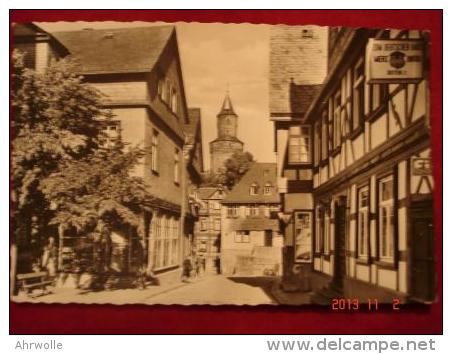 AK Idstein Taunus Obergasse Mit Rathaus Und Hexenturm 1955 - Idstein