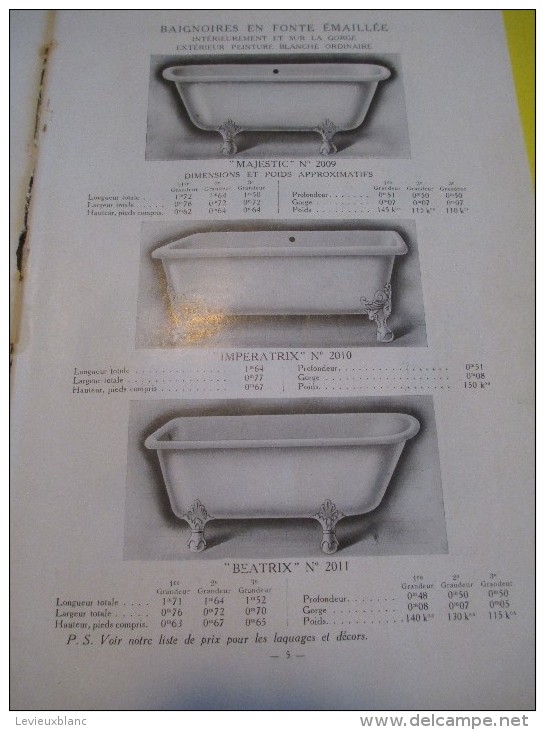 Appareils Sanitaires/ Compagnie Anglaise/The Paris Earthenware C° Ltd/LONDON/1930  (1928)       CAT55 - Catalogues