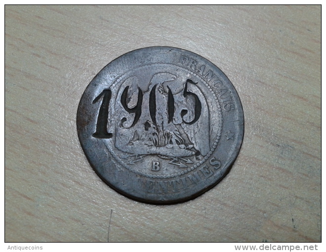 CONTREMARQUE "988" EN 1905 SUR 10 CENTIMES NAPOLEON III - Abarten Und Kuriositäten